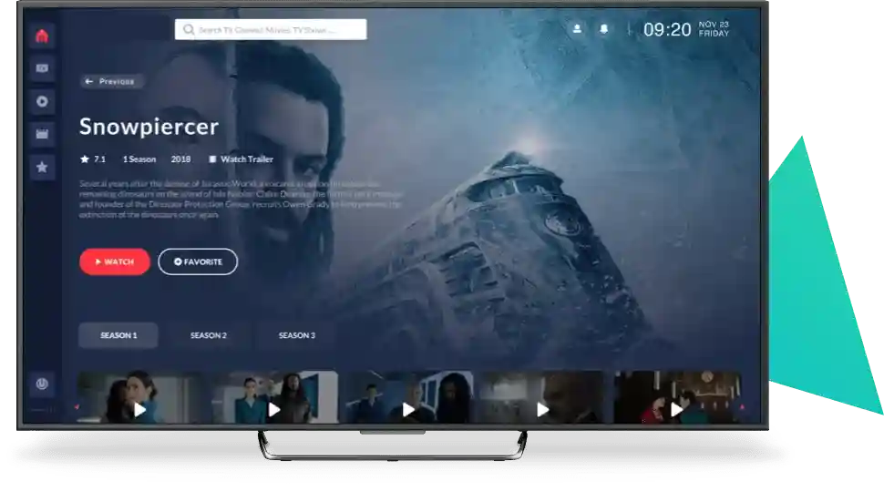 main iptv Live Channel List Interface